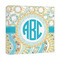 Teal Circles & Stripes Canvas Print - 12x12 (Personalized)