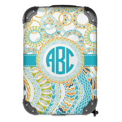 Teal Circles & Stripes Kids Hard Shell Backpack (Personalized)