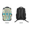 Teal Circles & Stripes 15" Backpack - APPROVAL
