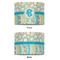 Teal Circles & Stripes 16" Drum Lampshade - APPROVAL (Fabric)
