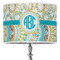 Teal Circles & Stripes Drum Lamp Shade (Personalized)