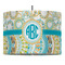 Teal Circles & Stripes Drum Pendant Lamp (Personalized)