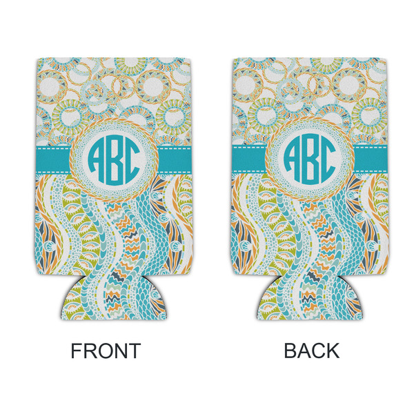 Teal Circles & Stripes 16oz Can Sleeve - APPROVAL