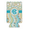 Teal Circles & Stripes 16oz Can Sleeve - FRONT (flat)
