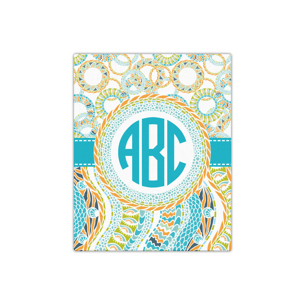 Teal Circles & Stripes 16x20 - Canvas Print - Front View