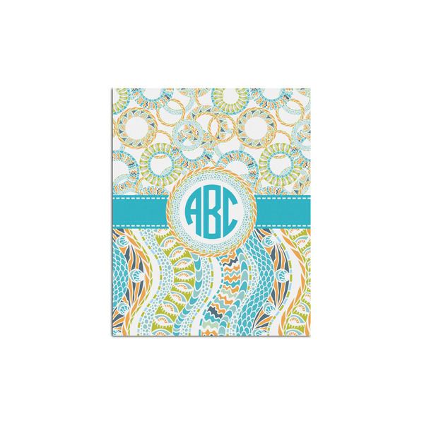 Custom Teal Circles & Stripes Posters - Matte - 16x20 (Personalized)