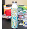Teal Circles & Stripes 20oz Water Bottles - Full Print - In Context