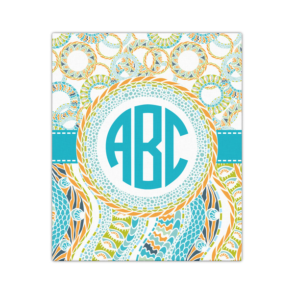 Teal Circles & Stripes 20x24 - Canvas Print - Front View