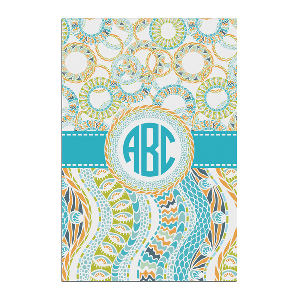 Custom Teal Circles & Stripes Posters - Matte - 20x30 (Personalized)