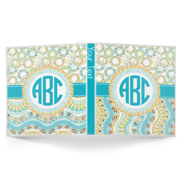 Teal Circles & Stripes 3-Ring Binder Approval- 1in