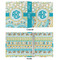 Teal Circles & Stripes 3 Ring Binders - Full Wrap - 1" - APPROVAL