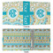 Teal Circles & Stripes 3 Ring Binders - Full Wrap - 2" - APPROVAL
