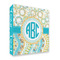 Teal Circles & Stripes 3 Ring Binders - Full Wrap - 2" - FRONT
