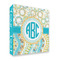 Teal Circles & Stripes 3 Ring Binder - Full Wrap - 2" (Personalized)