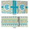 Teal Circles & Stripes 3 Ring Binders - Full Wrap - 3" - APPROVAL