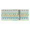 Teal Circles & Stripes 3 Ring Binders - Full Wrap - 3" - OPEN INSIDE