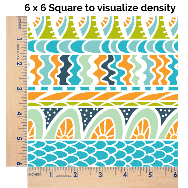 Teal Circles & Stripes 6x6 Swatch of Fabric