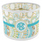 Teal Circles & Stripes 8" Drum Lampshade - ANGLE Poly-Film