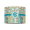 Teal Circles & Stripes 8" Drum Lampshade - FRONT (Fabric)