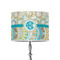 Teal Circles & Stripes 8" Drum Lamp Shade - Poly-film (Personalized)
