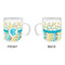 Teal Circles & Stripes Acrylic Kids Mug (Personalized) - APPROVAL