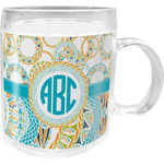 Teal Circles & Stripes Acrylic Kids Mug (Personalized)