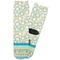 Teal Circles & Stripes Adult Crew Socks - Single Pair - Front and Back