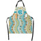 Teal Circles & Stripes Apron - Flat with Props (MAIN)