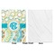 Teal Circles & Stripes Baby Blanket (Single Side - Printed Front, White Back)