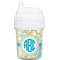 Teal Circles & Stripes Baby Sippy Cup (Personalized)