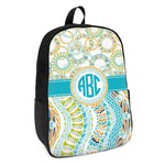 Teal Circles & Stripes Kids Backpack (Personalized)
