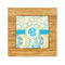 Teal Circles & Stripes Bamboo Trivet with Ceramic Tile Insert (Personalized)