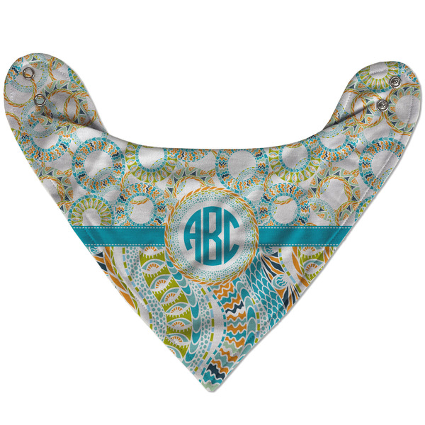 Teal Circles & Stripes Bandana Flat Approval