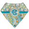 Teal Circles & Stripes Bandana Bib (Personalized)
