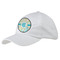 Teal Circles & Stripes Baseball Cap - White (Personalized)