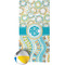 Teal Circles & Stripes Beach Towel (Personalized)