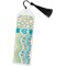 Teal Circles & Stripes Book Mark w/Tassel (Personalized)