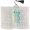 Teal Circles & Stripes Bookmark with tassel - In book