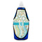 Teal Circles & Stripes Bottle Apron - Soap - FRONT