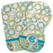 Teal Circles & Stripes Burp Cloth (Personalized)