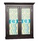 Teal Circles & Stripes Cabinet Decal - Custom Size (Personalized)