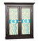 Teal Circles & Stripes Cabinet Decal - Small (Personalized)