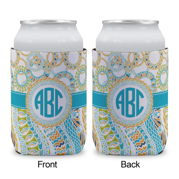 Teal Circles & Stripes Can Sleeve - APPROVAL (single)