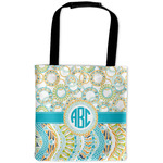 Teal Circles & Stripes Auto Back Seat Organizer Bag (Personalized)