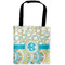 Teal Circles & Stripes Auto Back Seat Organizer Bag (Personalized)