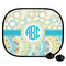 Teal Circles & Stripes Car Side Window Sun Shade (Personalized)