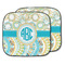 Teal Circles & Stripes Car Sun Shade - Two Piece (Personalized)