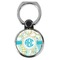 Teal Circles & Stripes Cell Phone Ring Stand & Holder (Personalized)