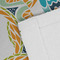Teal Circles & Stripes Close up of Fabric