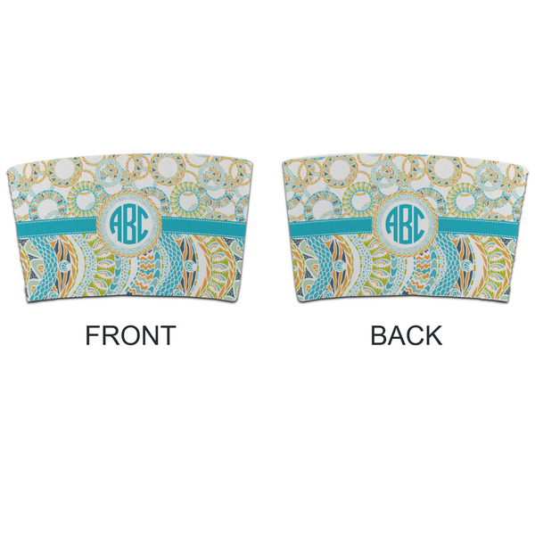 Teal Circles & Stripes Coffee Cup Sleeve - APPROVAL
